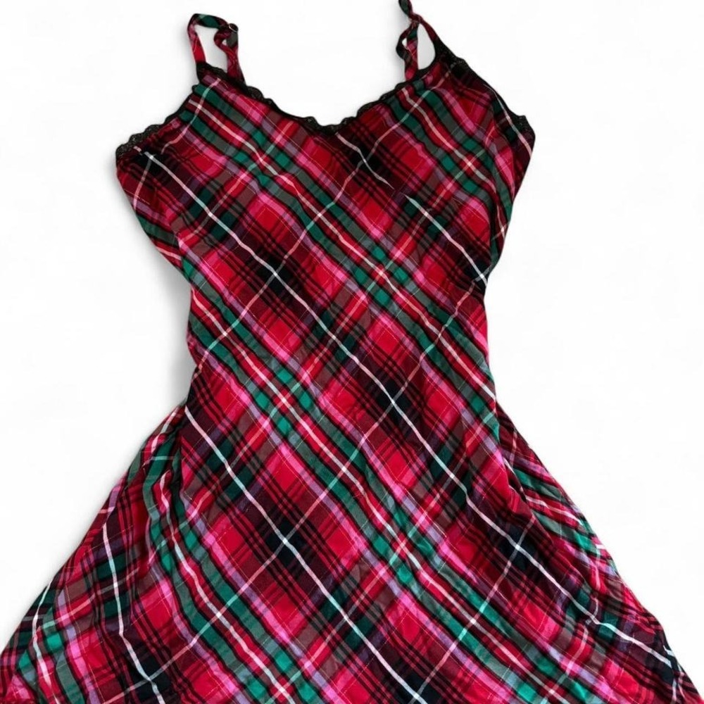 Victoria's Secret red and green plaid nightgown/loungewear dress